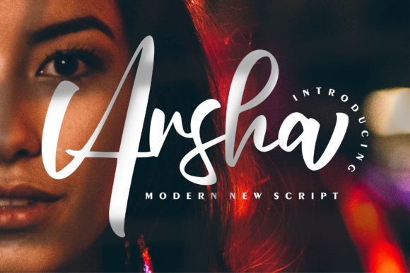 Arsha Font: Modern Script for Digital Design Projects