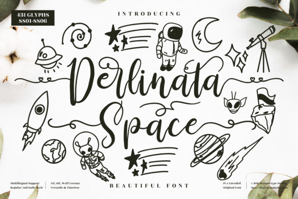 Derlinata Space: A Premium Script Typeface for Editorial Design