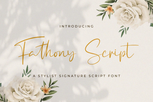 Fathony: A Script Font for Classy Branding Projects