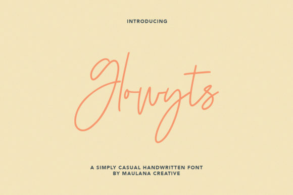 Glowyts Script Font for Handmade and Design Projects