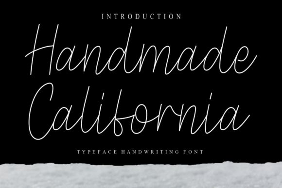 Handmade California Font for Romantic Editorial Design