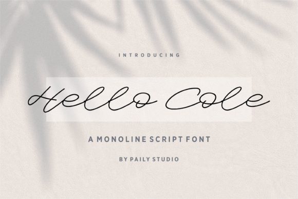 Hello Cole: A Cursive Script Font for Professional Branding