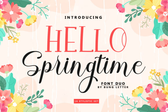 Hello Springtime Font: A Jolly Script for Crafters and Makers