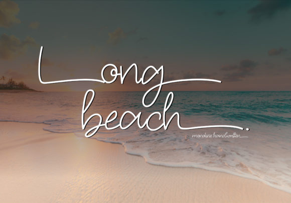 Long Beach Font: A Script Typeface for Handwritten Charm