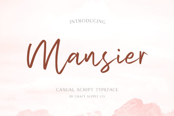 Mansier Script Font for Web Design Projects