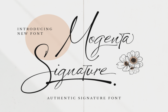 Mogenta Signature: A Refined Script Font for Editorial Design