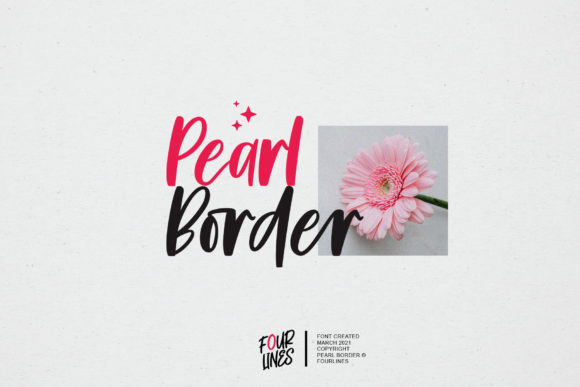 Pearl Border Font for a Polished and Personal Brand