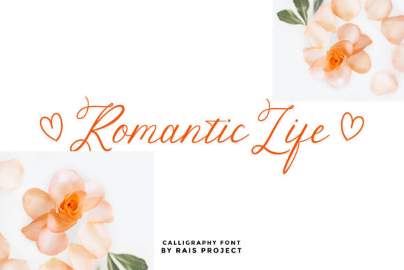 Romantic Life Font in Branding Projects