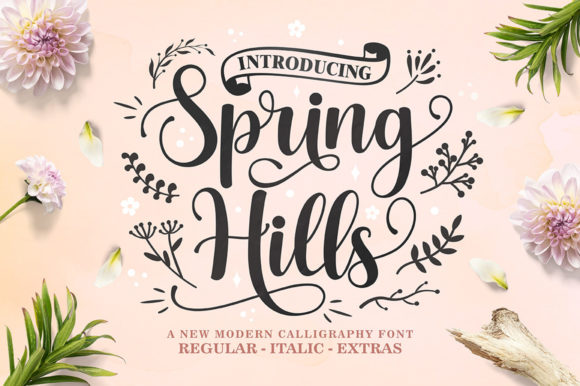Spring Hills: A Romantic Script Font for Designers