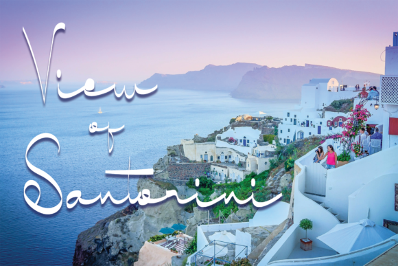 View of Santorini Font Review: A Joyful Script for Creative Branding